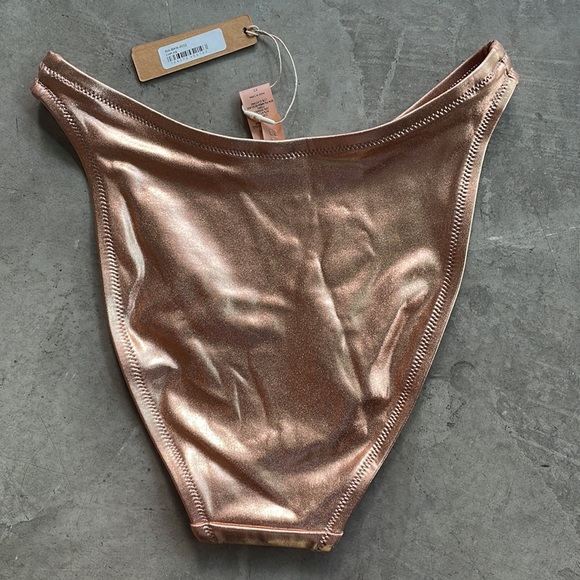 Skims Metallic Swim Rose Gold NWT - Picture 5 of 5